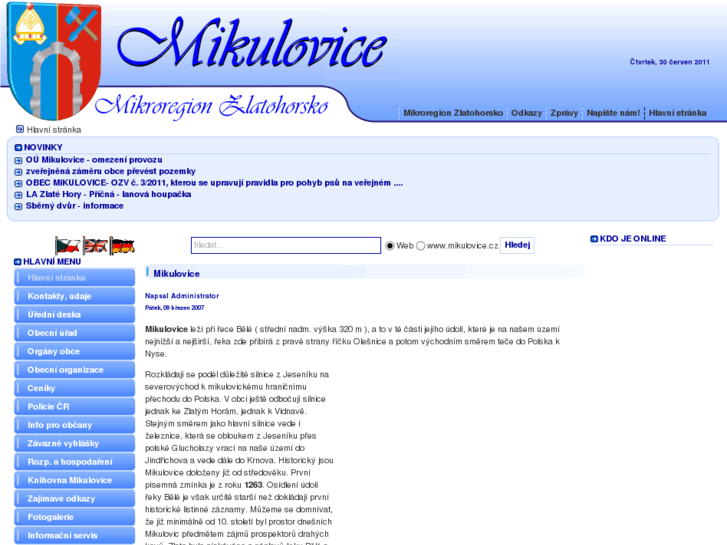 www.mikulovice.cz