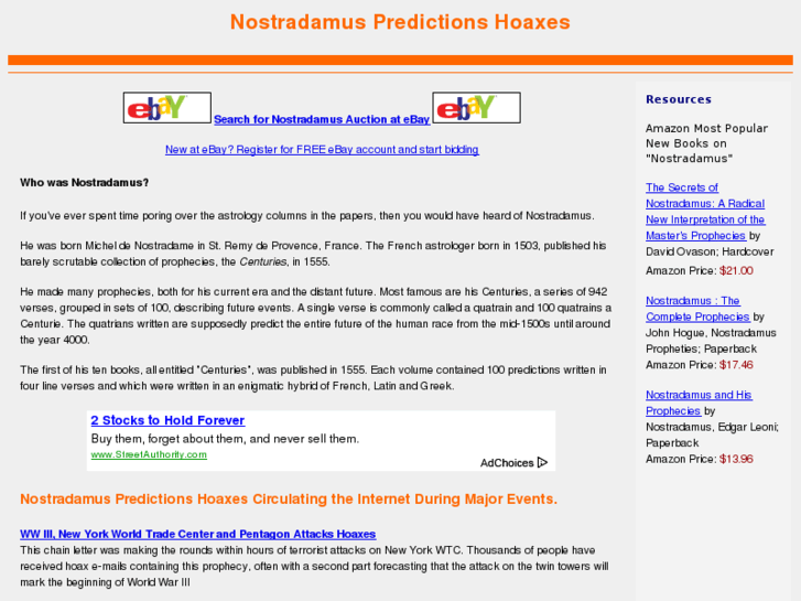 www.nostradamuspredictionhoax.com