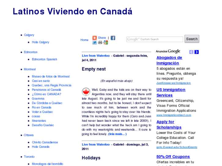 www.viviendoencanada.com