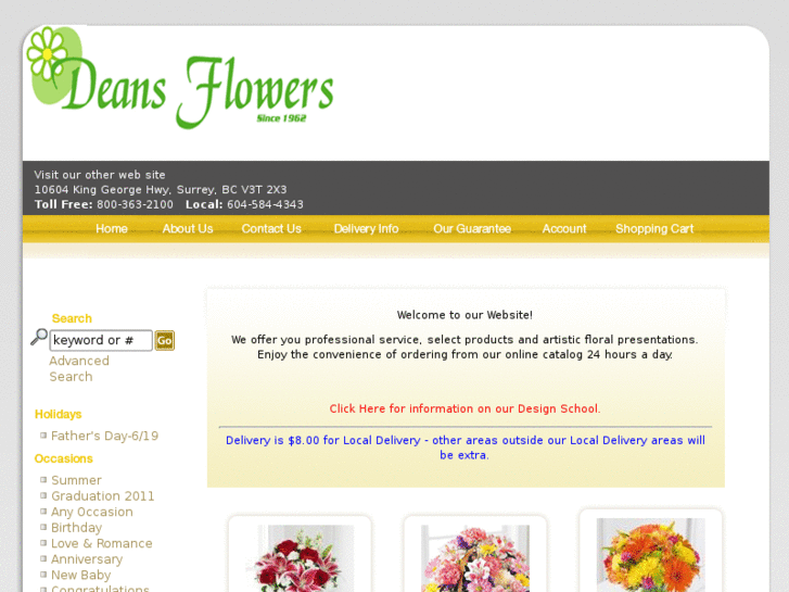 www.deansflowersonline.com