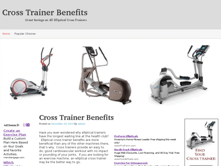 www.crosstrainerbenefits.net