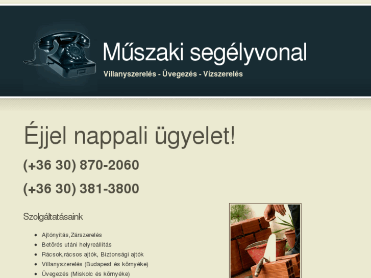 www.muszakisegelyvonal.com