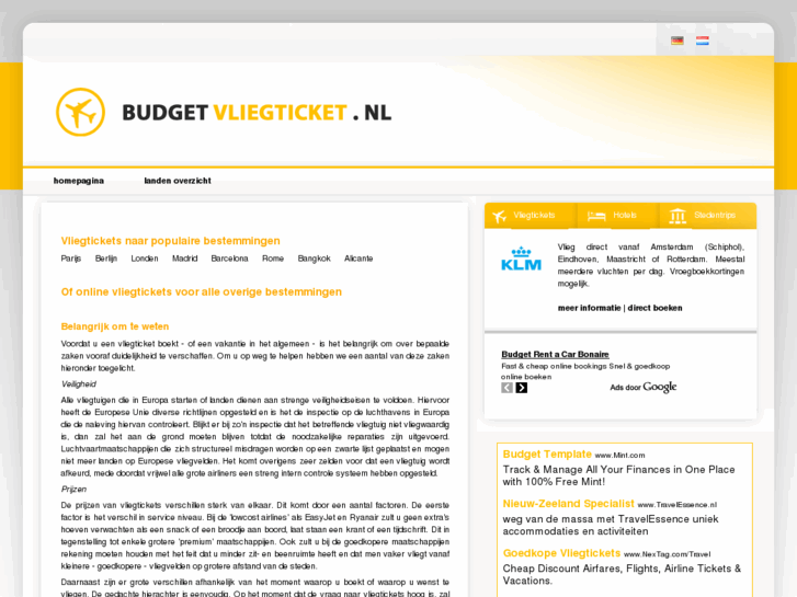 www.budgetvliegticket.nl