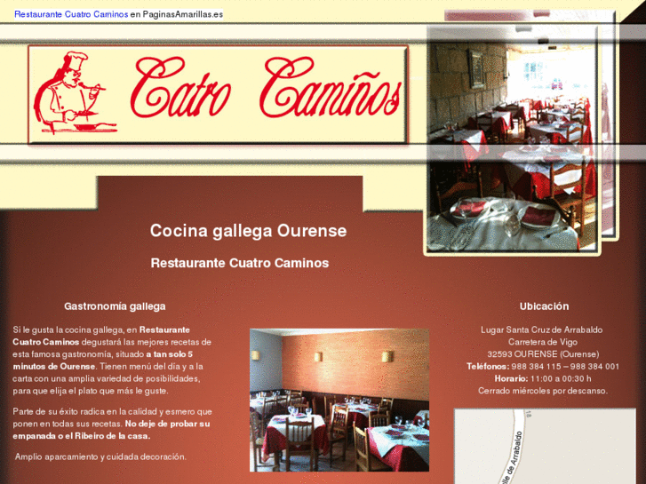 www.restaurantecuatrocaminos.com