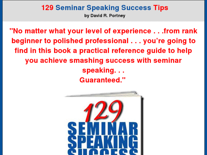 www.129seminarspeakingsuccesstips.com