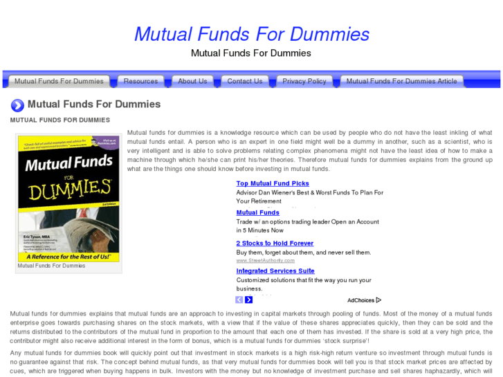 www.mutualfundsfordummies.org