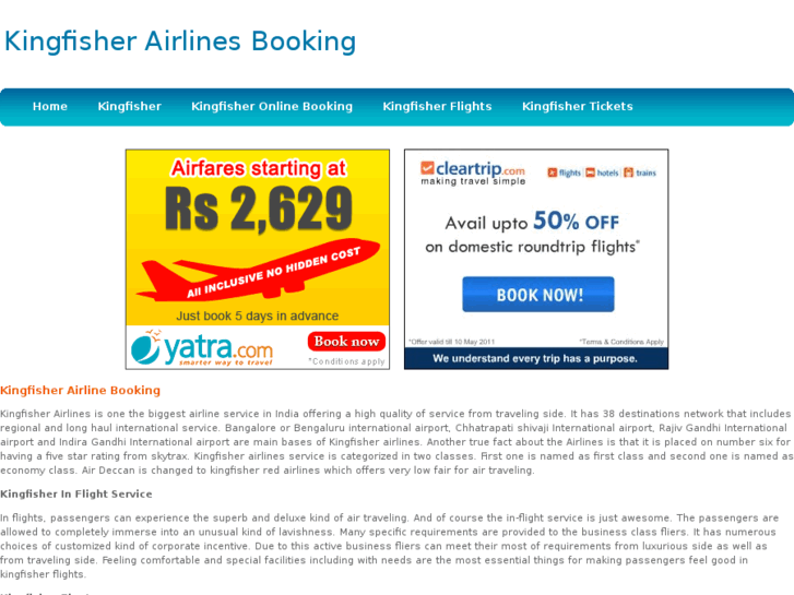 www.kingfisherairlinesbooking.info