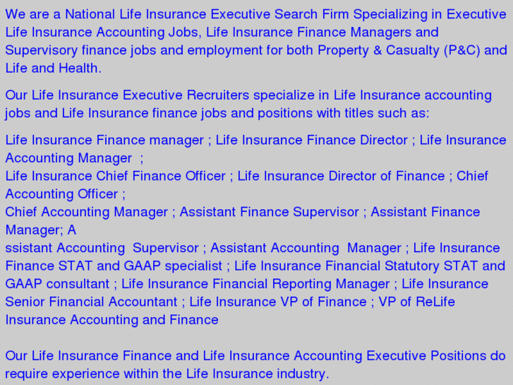 www.lifeinsuranceaccountingjobs.com