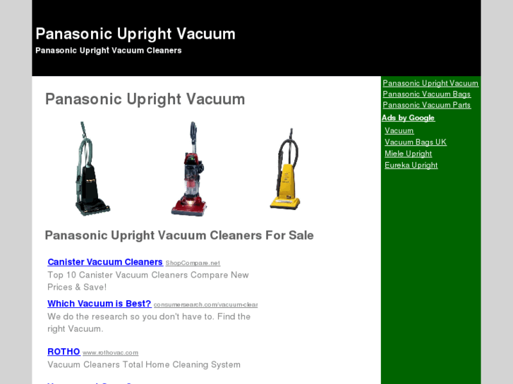 www.panasonicuprightvacuum.com