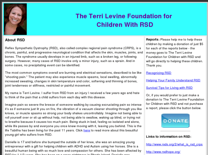 www.terrilevinefoundationforchildrenwithrsd.org