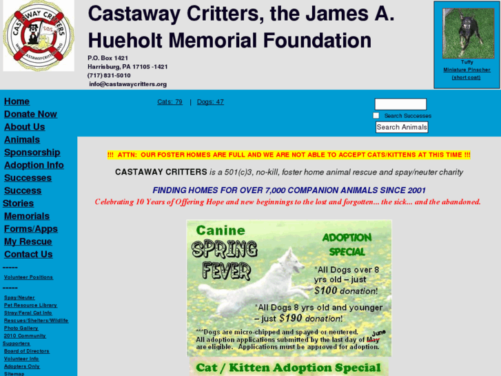 www.castawaycritters.org