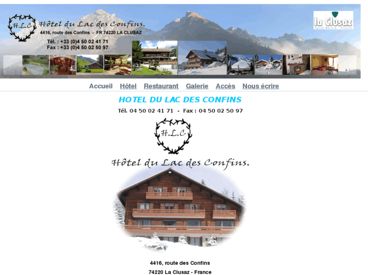 www.hoteldulacdesconfins.com