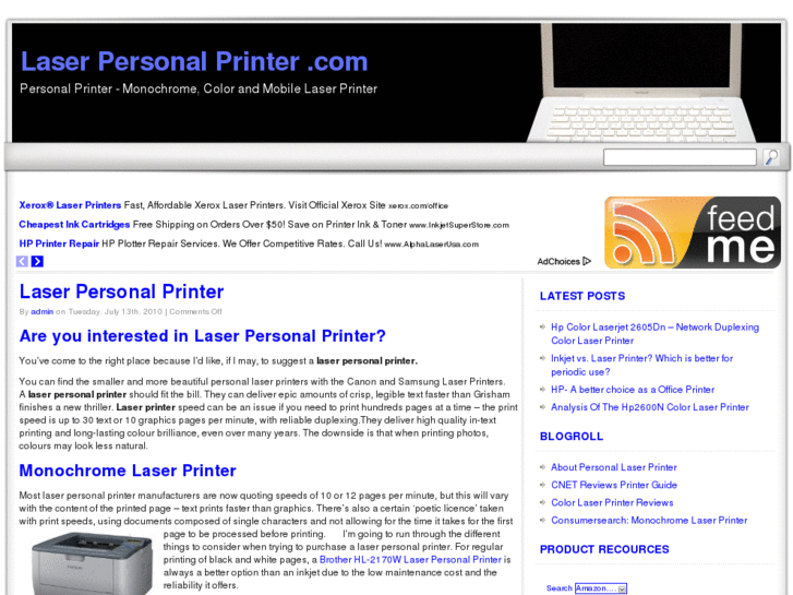 www.laserpersonalprinter.com