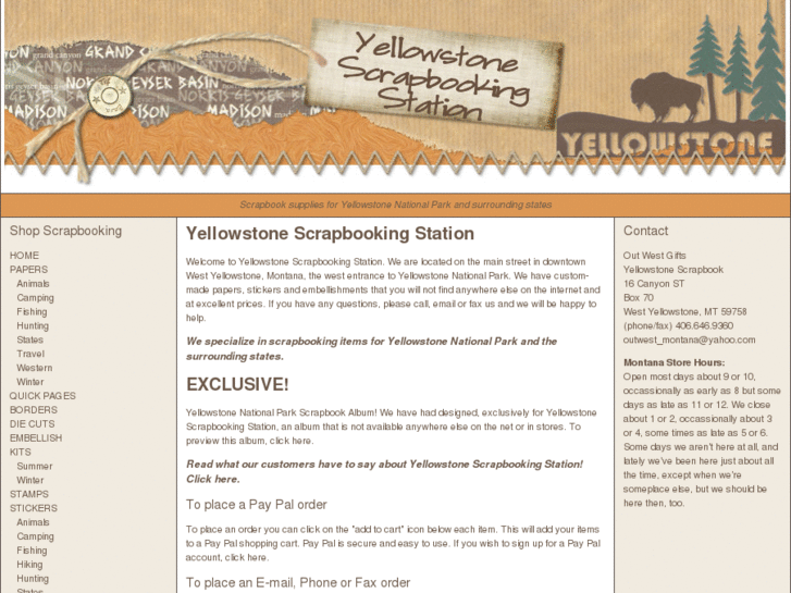 www.yellowstone-scrapbooking.com