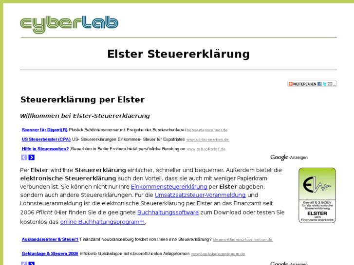 www.elster-steuererklaerung.de