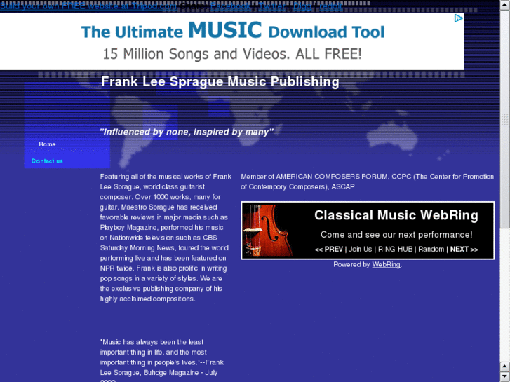 www.frankleespraguemusicpublishing.com