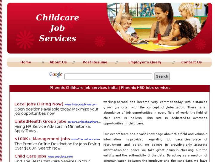 www.phoneixchildcarerecruitment.com