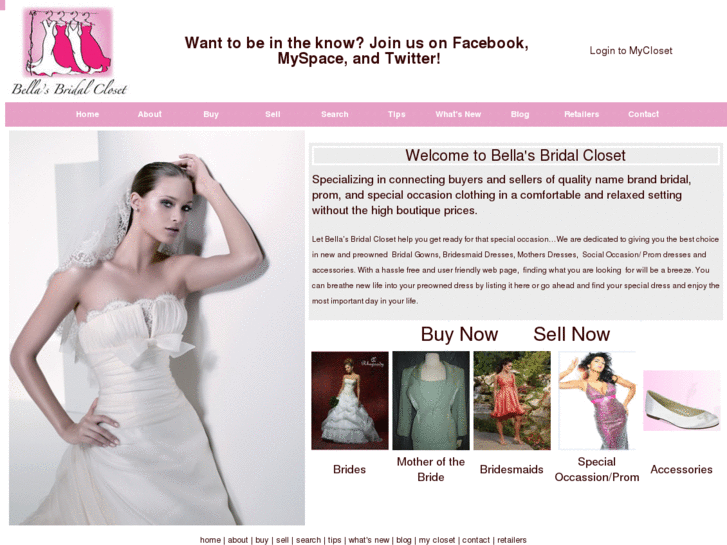 www.bellasbridalcloset.com