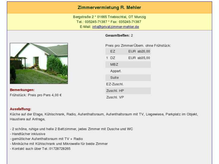 www.privatzimmer-mehler.de