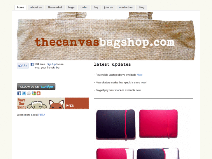 www.thecanvasbagshop.com