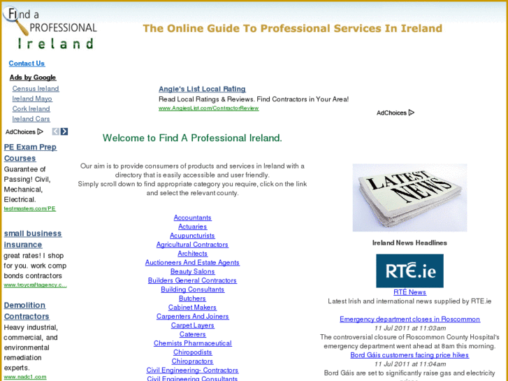 www.findaprofessionalireland.com