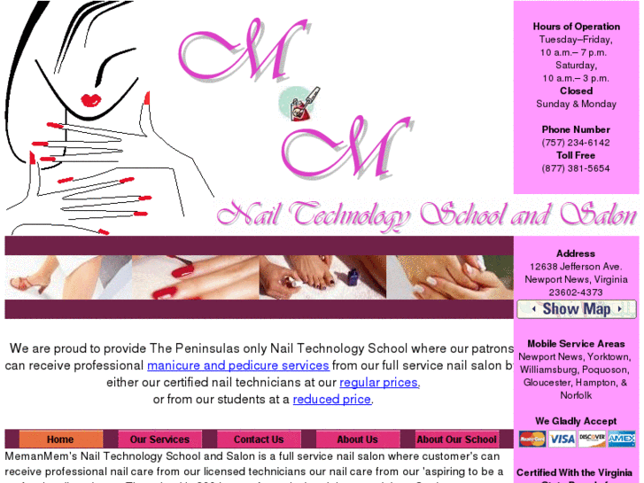 www.memanmemsnailtechnologyschoolandsalon.com