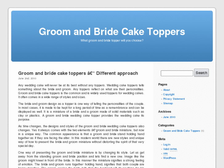 www.groomandbridecaketoppers.com