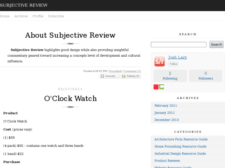 www.subjectivereview.com
