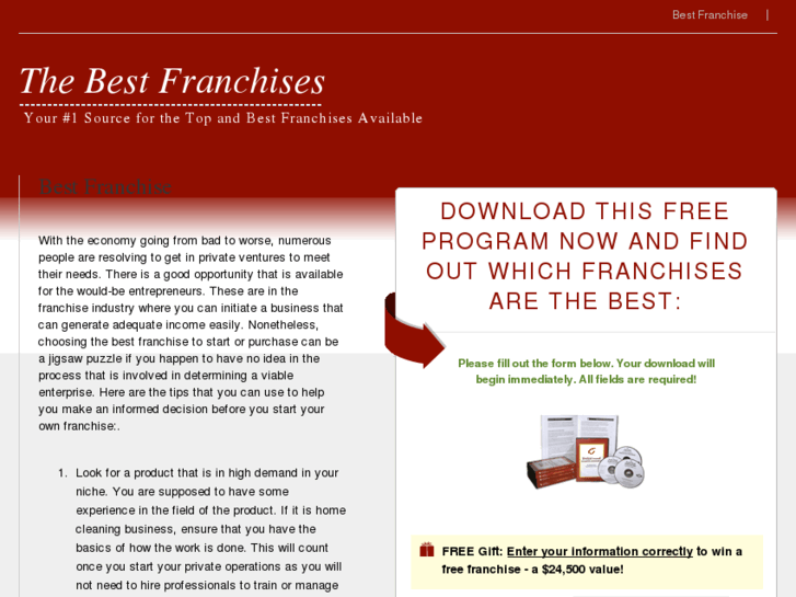 www.thebestfranchises.org