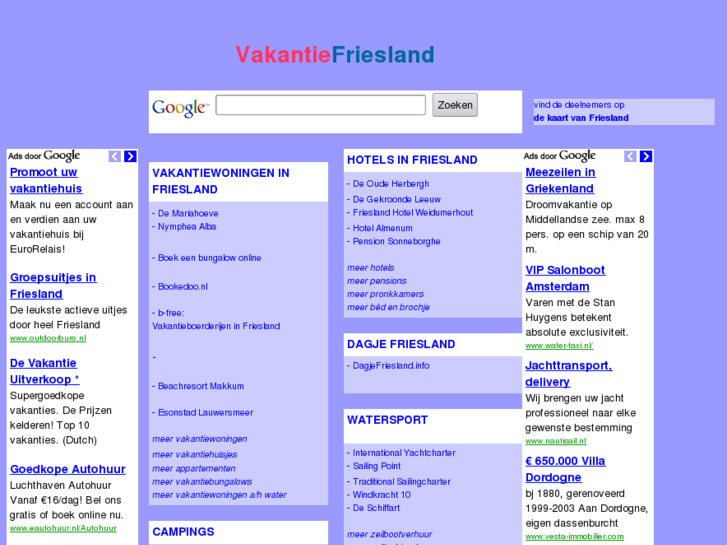 www.vakantiefriesland.nl