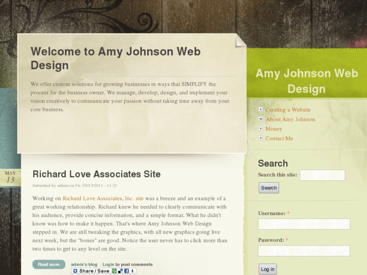 www.amyjohnsonwebdesign.com