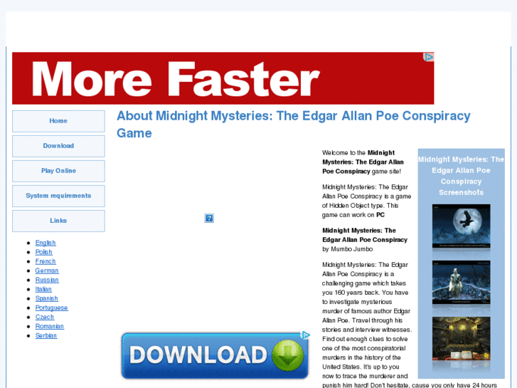 www.midnightmysteriesedgarallanpoeconspiracyonlinegame.com