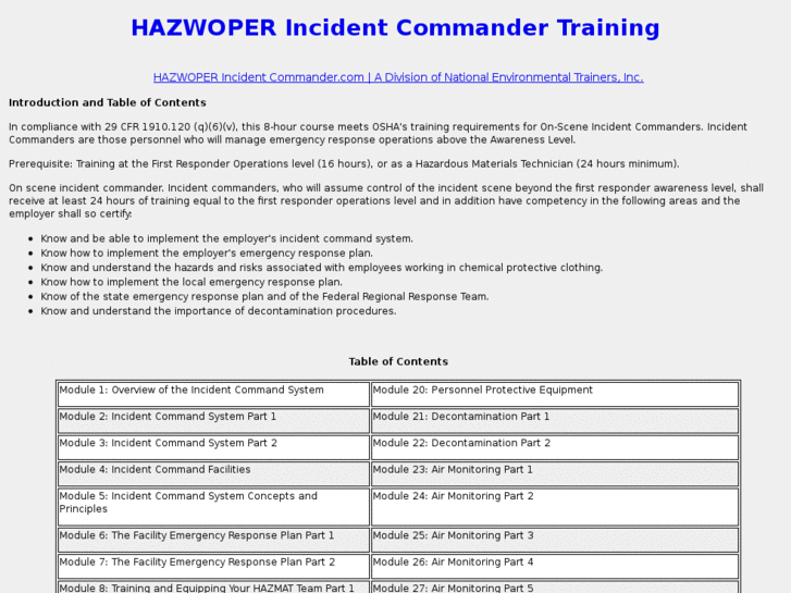 www.hazwoperincidentcommander.com