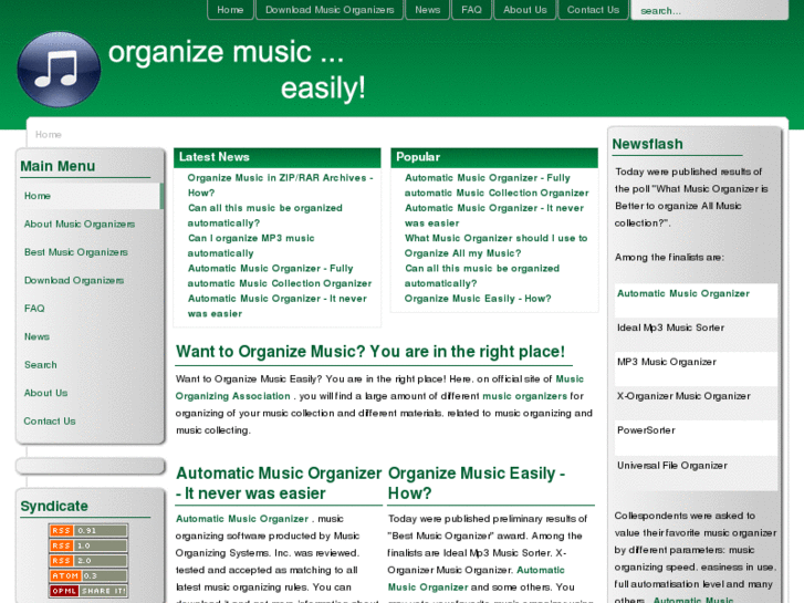 www.organizemusic.org