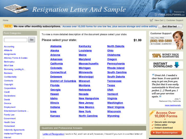 www.resignationletterandsample.com