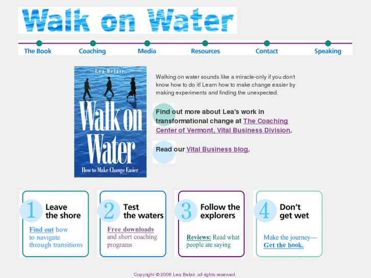 www.walkonwaterthebook.com