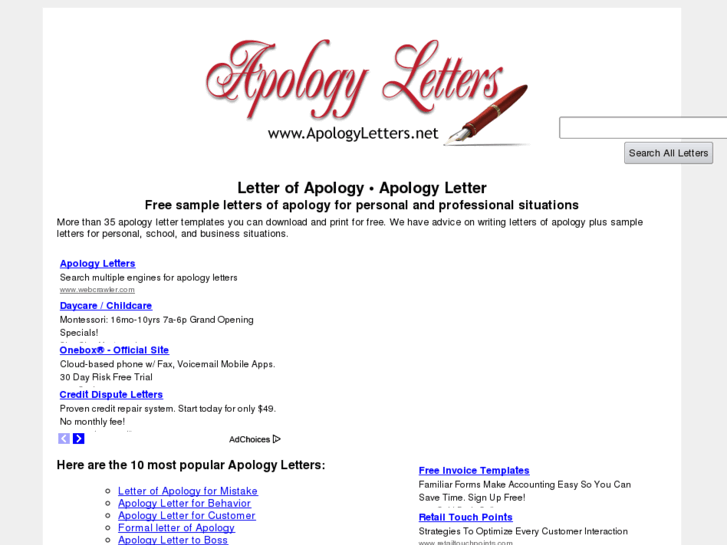 www.apologyletters.net