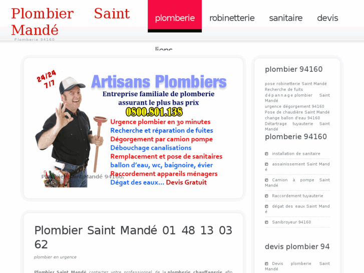 www.plombierstmande.com