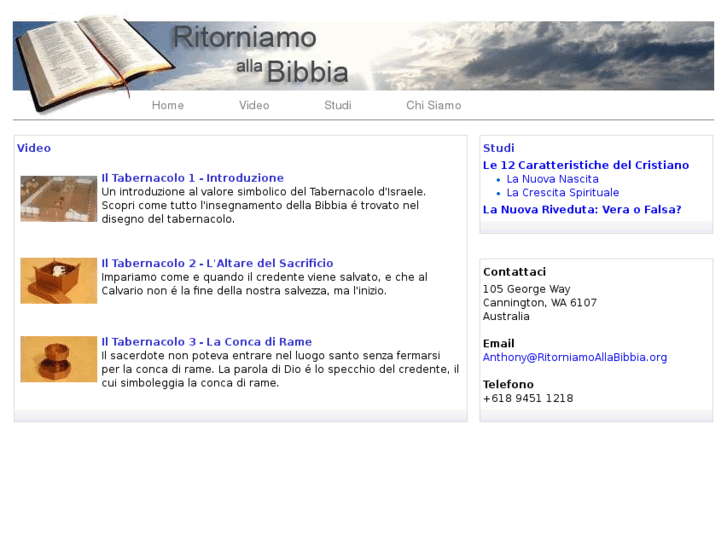 www.ritorniamoallabibbia.com