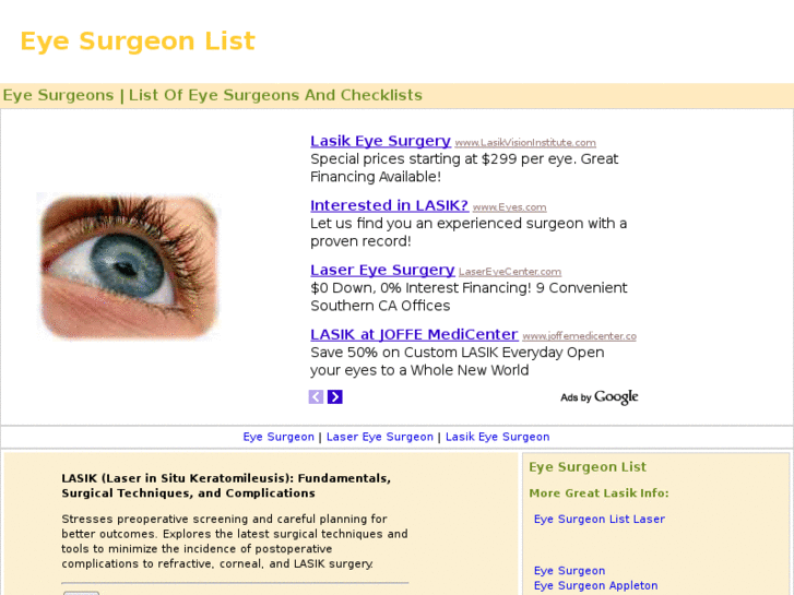 www.eyesurgeonlist.com