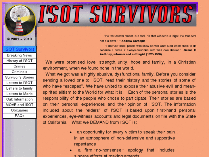 www.isotsurvivors.info