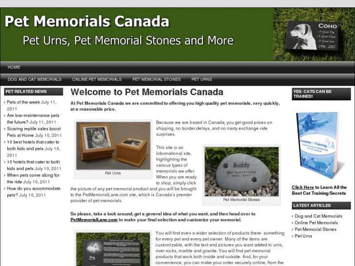 www.petmemorialscanada.com