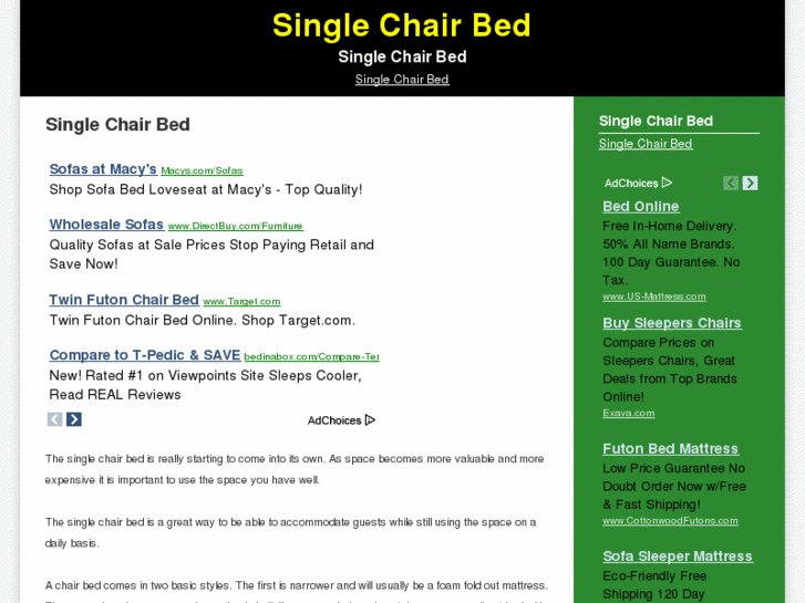 www.singlechairbed.com