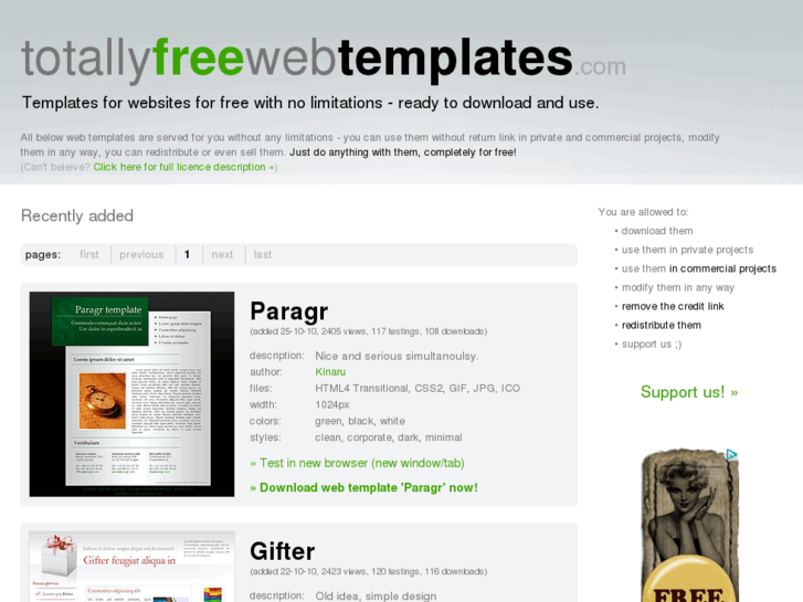 www.totallyfreewebtemplates.com