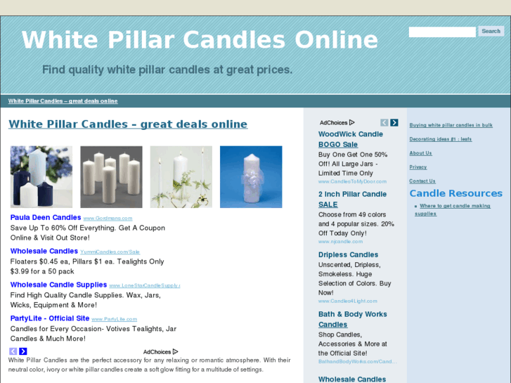 www.whitepillarcandles.org