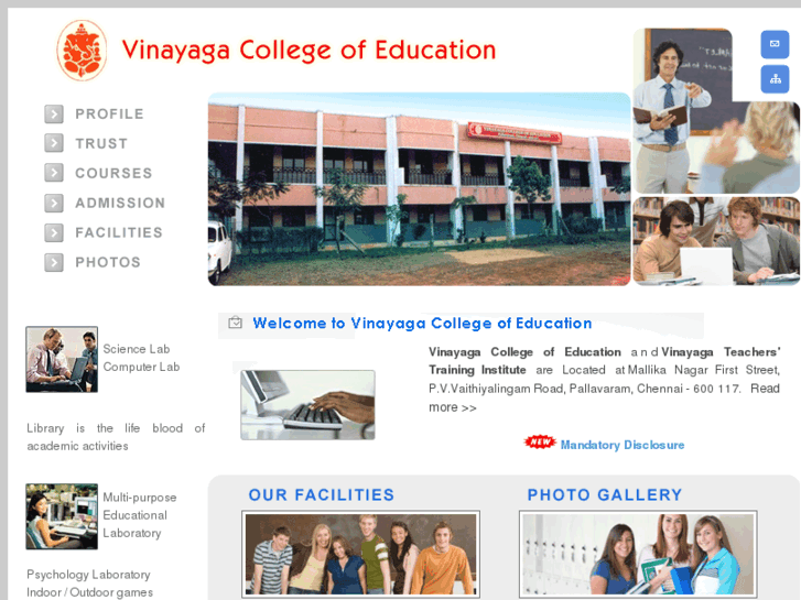 www.vinayagacollege.com