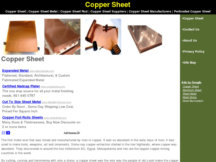 www.coppersheet.org