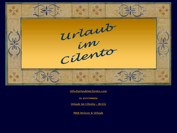 www.urlaubimcilento.de