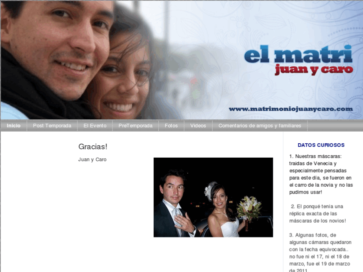 www.matrimoniojuanycaro.com