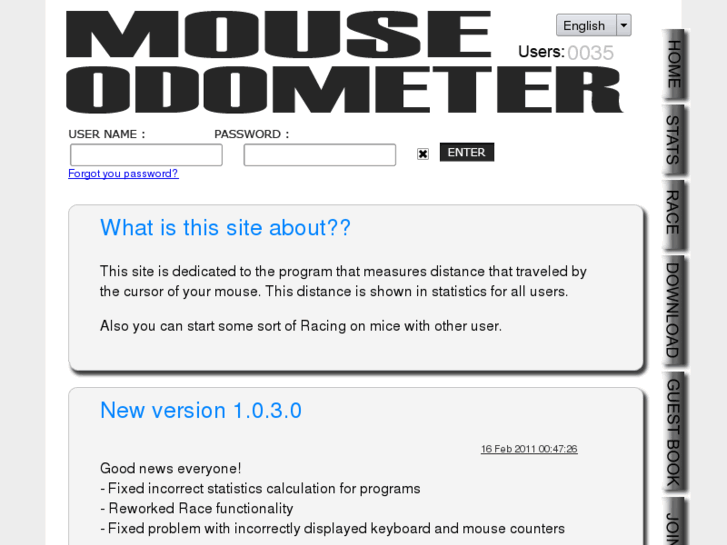 www.mouseodometer.net